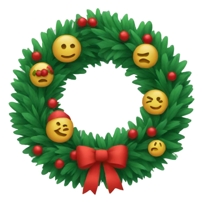 Holiday wreath sticker