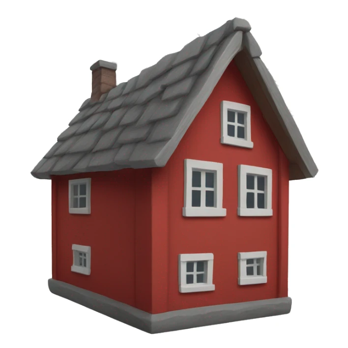 Small Falun red House  sticker