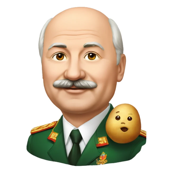 Lukashenko with potato sticker