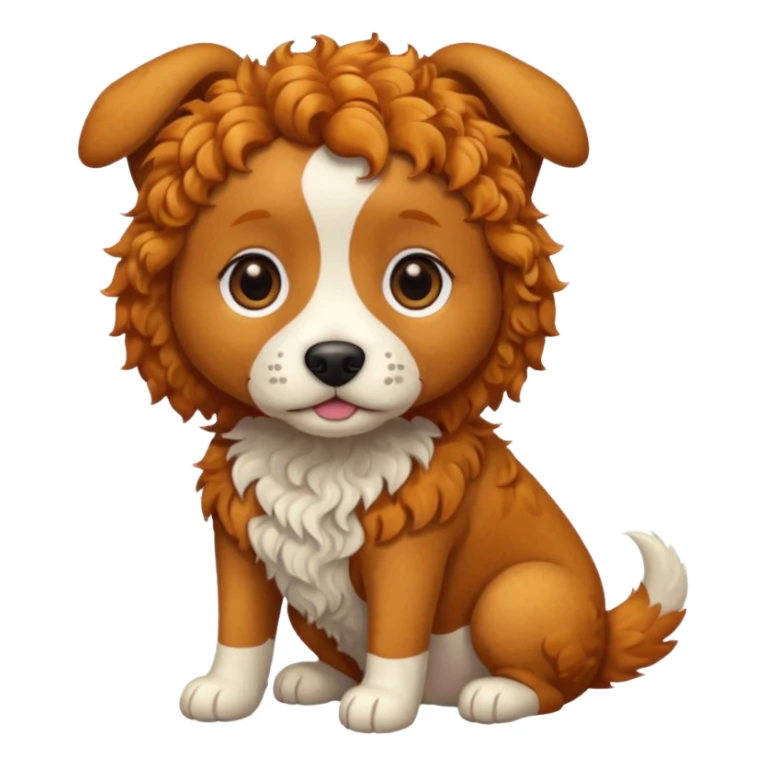 ginger curly dog sticker