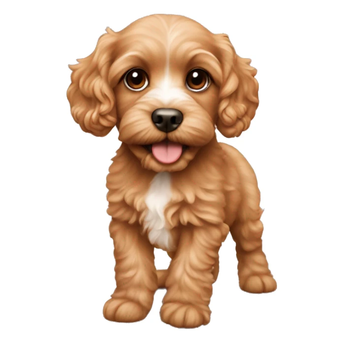 apricot cavapoo puppy sticker