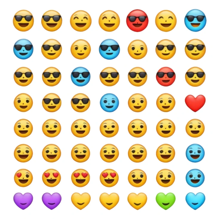 emoji pack for mobile social network sticker