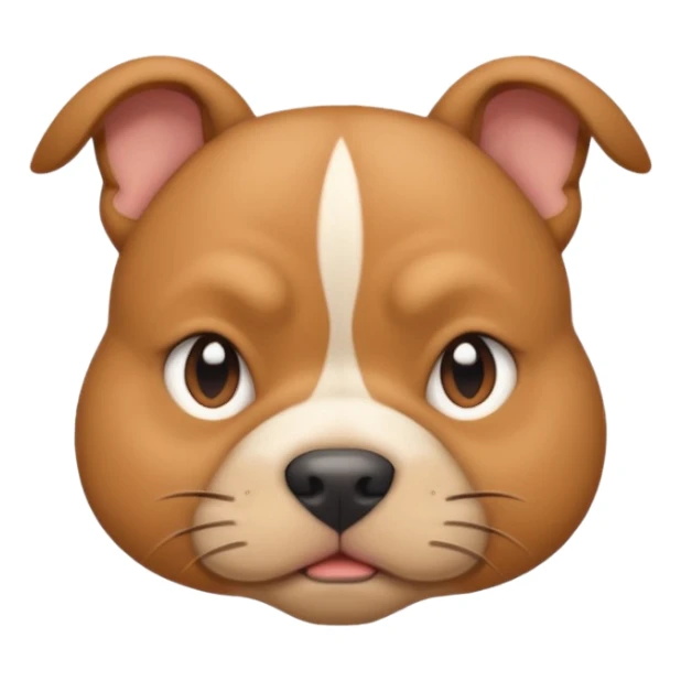 light brown pocket bully facing forwards, head and shoulders sticker