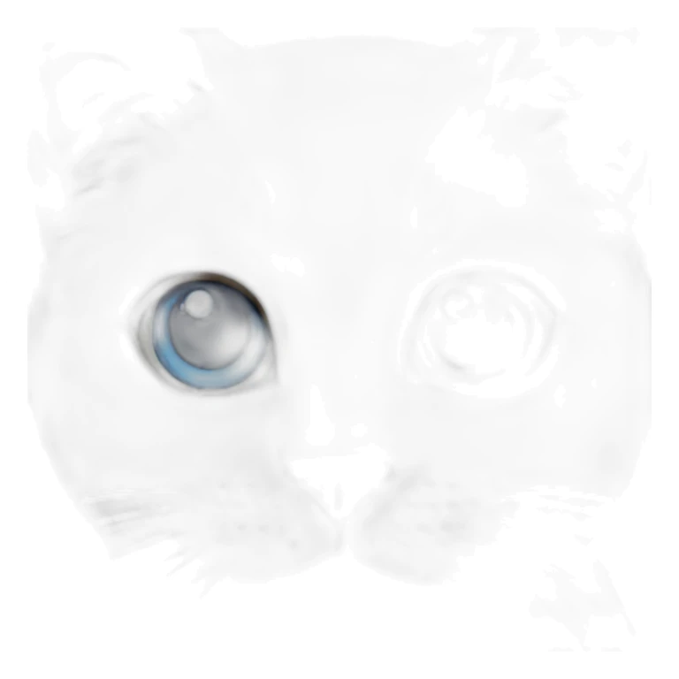 white cat blue eyes sticker