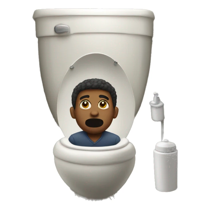 Man in a toilet sticker