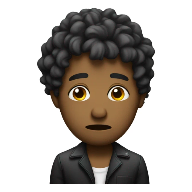 Sad musician sticker