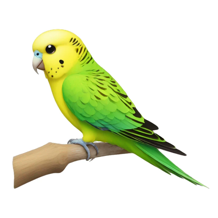 Yellow and green budgie sticker