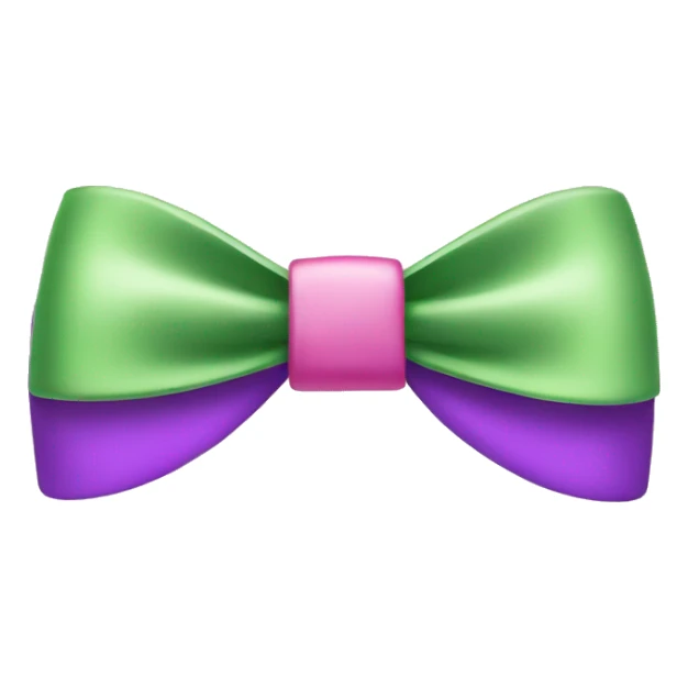 pink, purple and green bow sticker