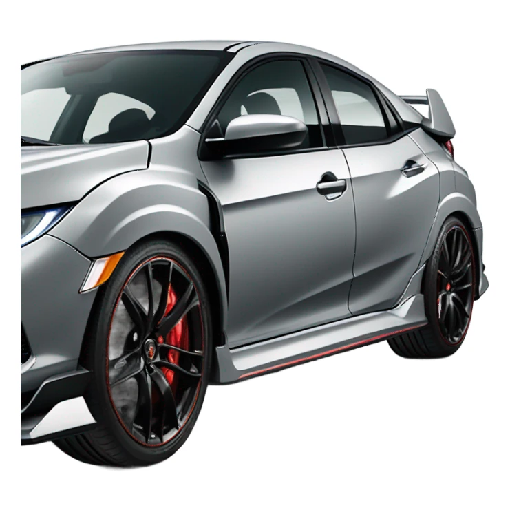 Grey Honda civic type r  sticker