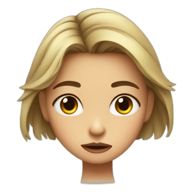 girl about to cry pouting sticker