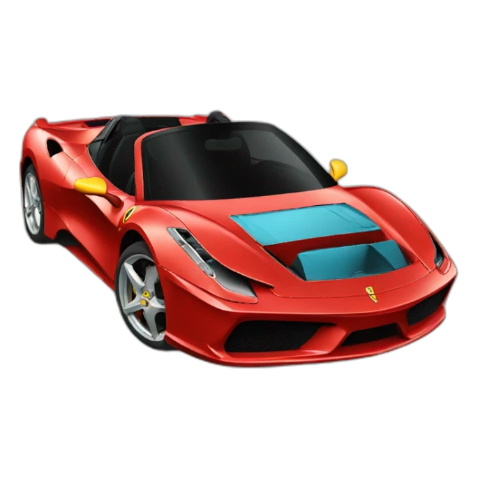 Bart simpson in a ferrari sticker