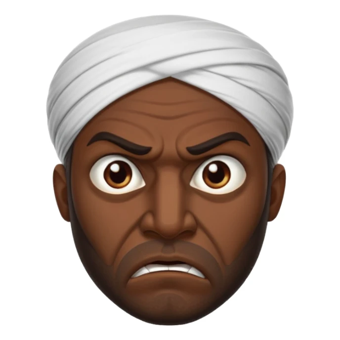 in profile, angry Iranian sticker