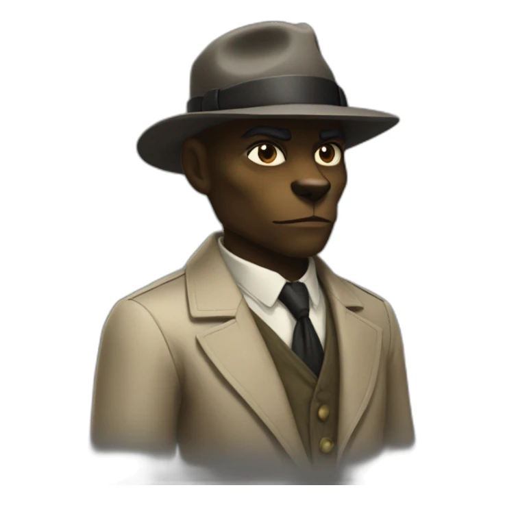 Blacksad black antropomorphic detective sticker