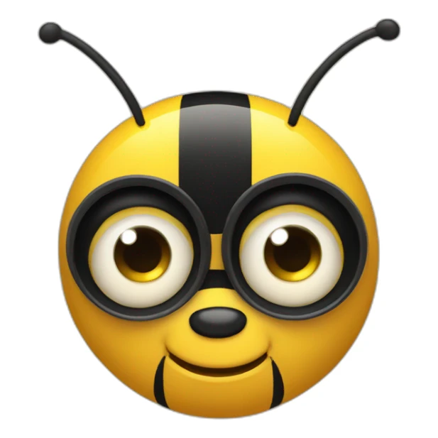 Bee eyes squint thumbs up sticker