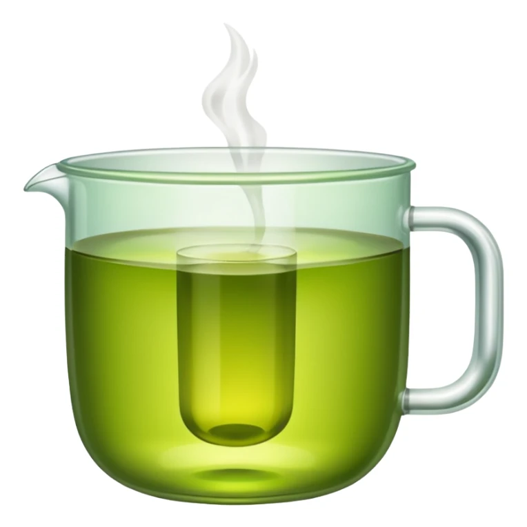 glass cup of green tea sticker