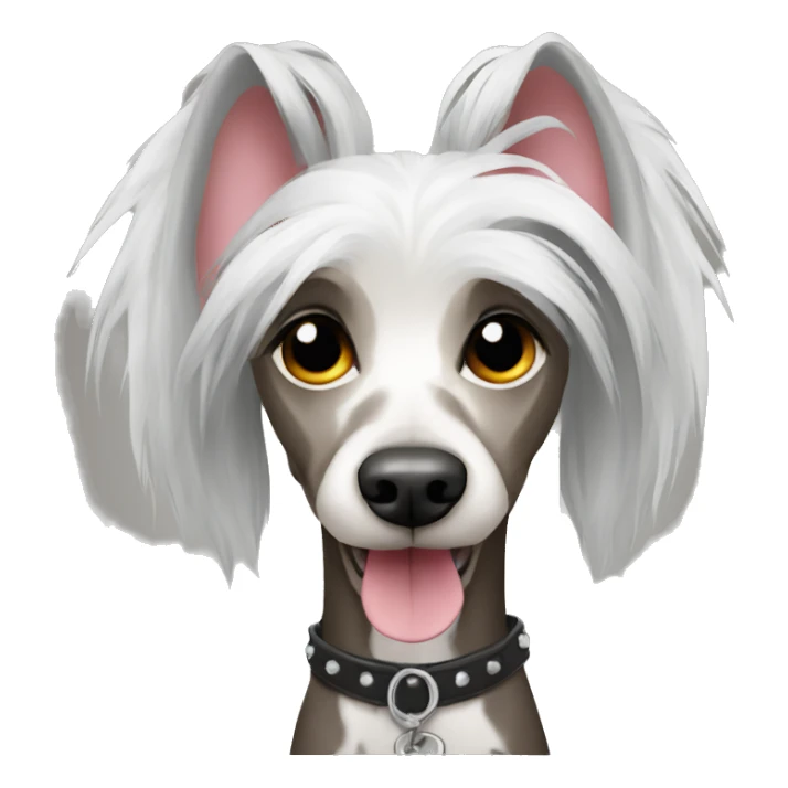Punk Chinese crested dog sticker