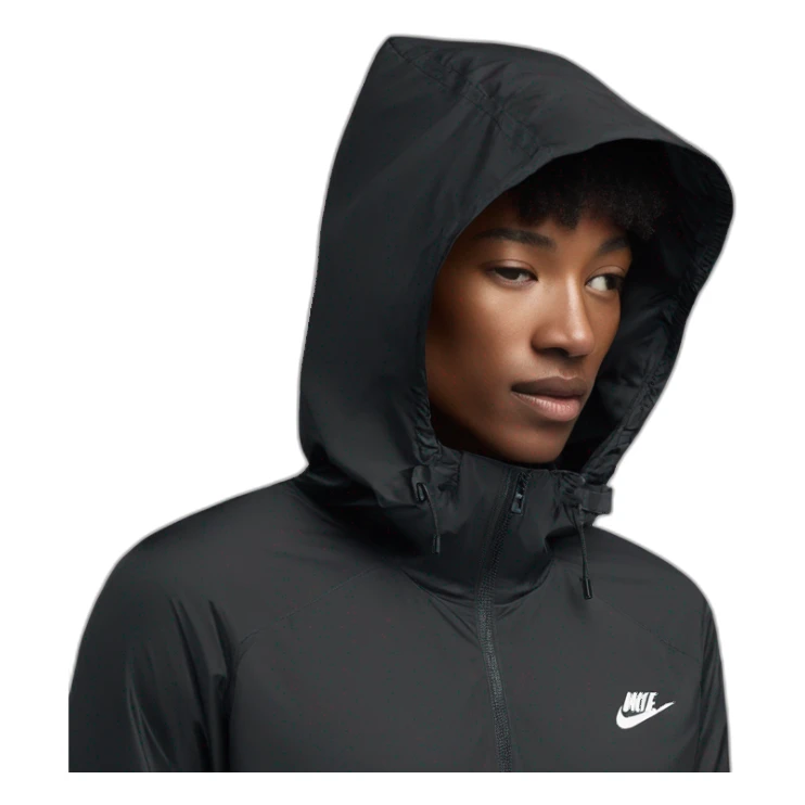 Cagoule noire avec logo nike sticker