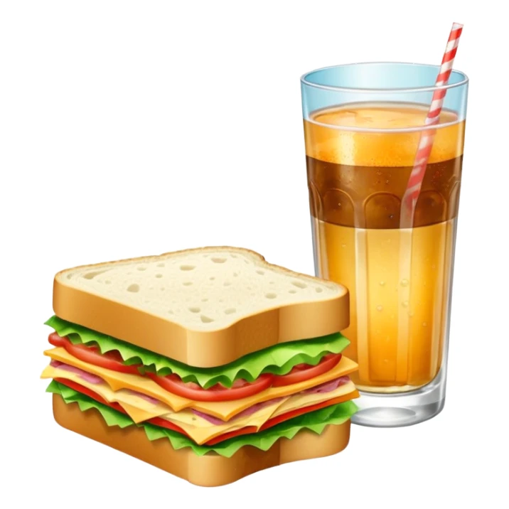 sandwiche and drink sticker