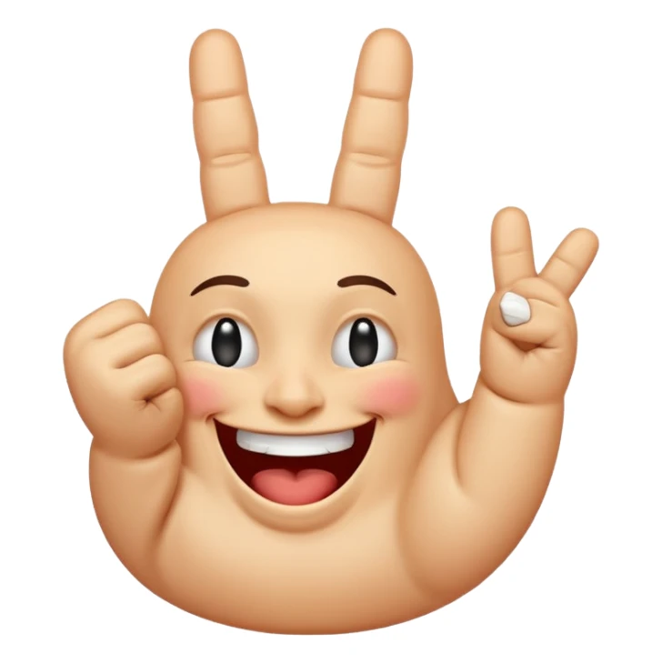 Middle finger 🖕 and laughing face 🤣  sticker