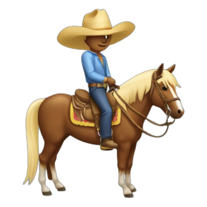 Caballo con sombrero sticker