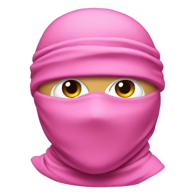 pink ninja emoji sticker