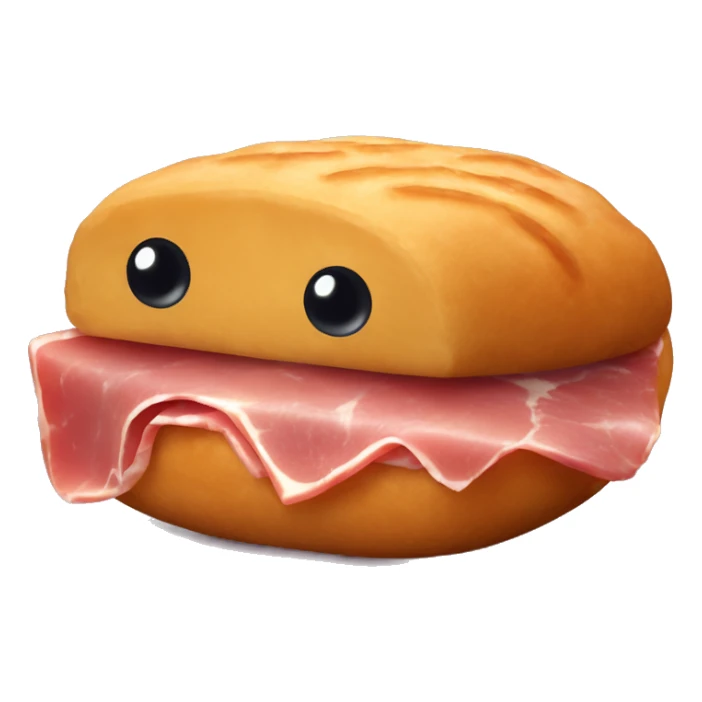 croqueta de jamón con cara  sticker
