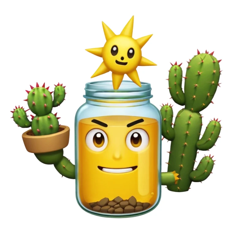 Brawl Stars Spike throws a jar sticker