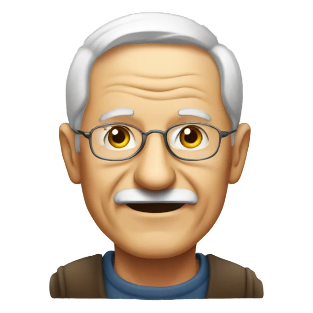 old man portrait indoors sticker