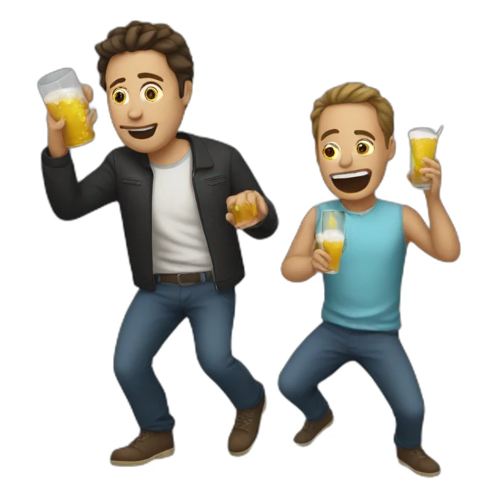 drunkest friend party sticker