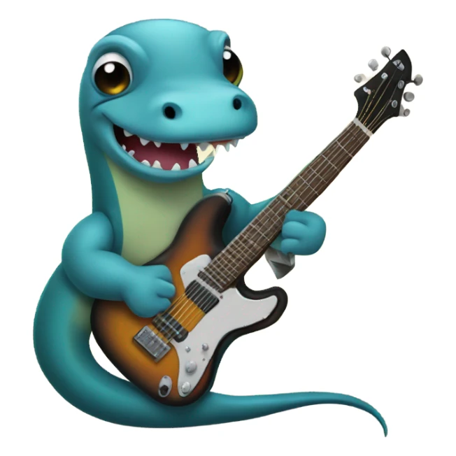 Electric eel playing guitar sticker