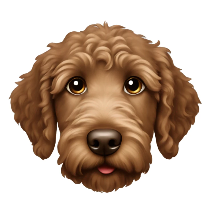 Brown Labradoodle puppy sticker