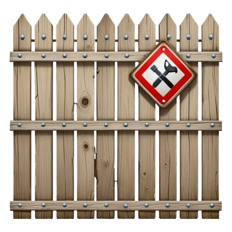 A fence with a "Do Not Remove Until Understood" sign, representing Chesterton's Fence sticker