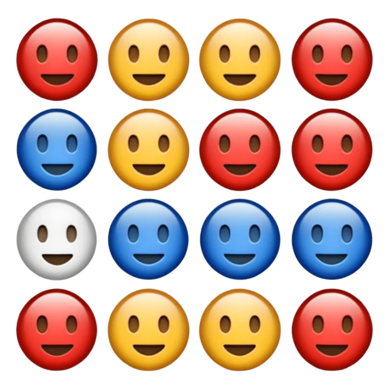 набор эмодзи на тему путешествия в красно бело синих тонах sticker