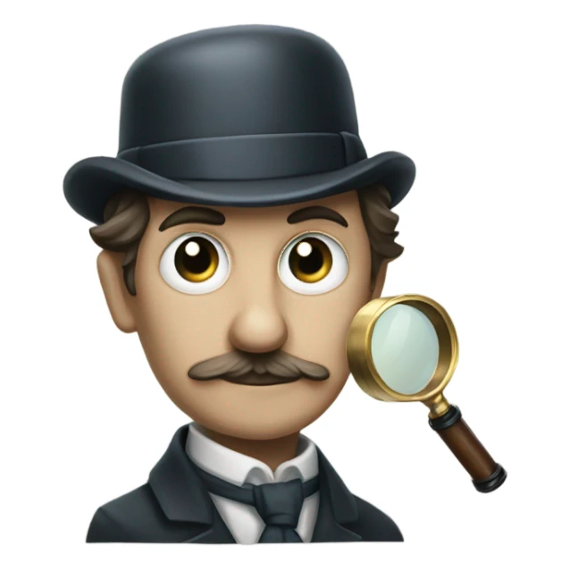 Sherlock Holmes with a magnifying glass sticker