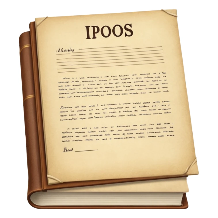 realistic documents with title page sticker