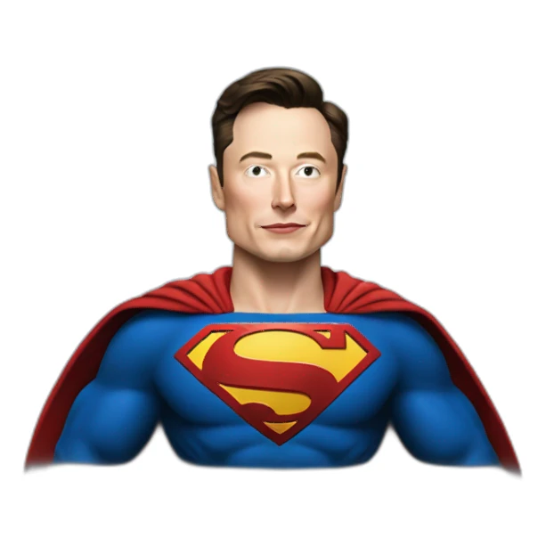 Elon musk as Superman  sticker