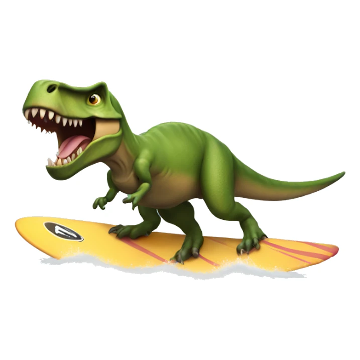T. rex surfing  sticker