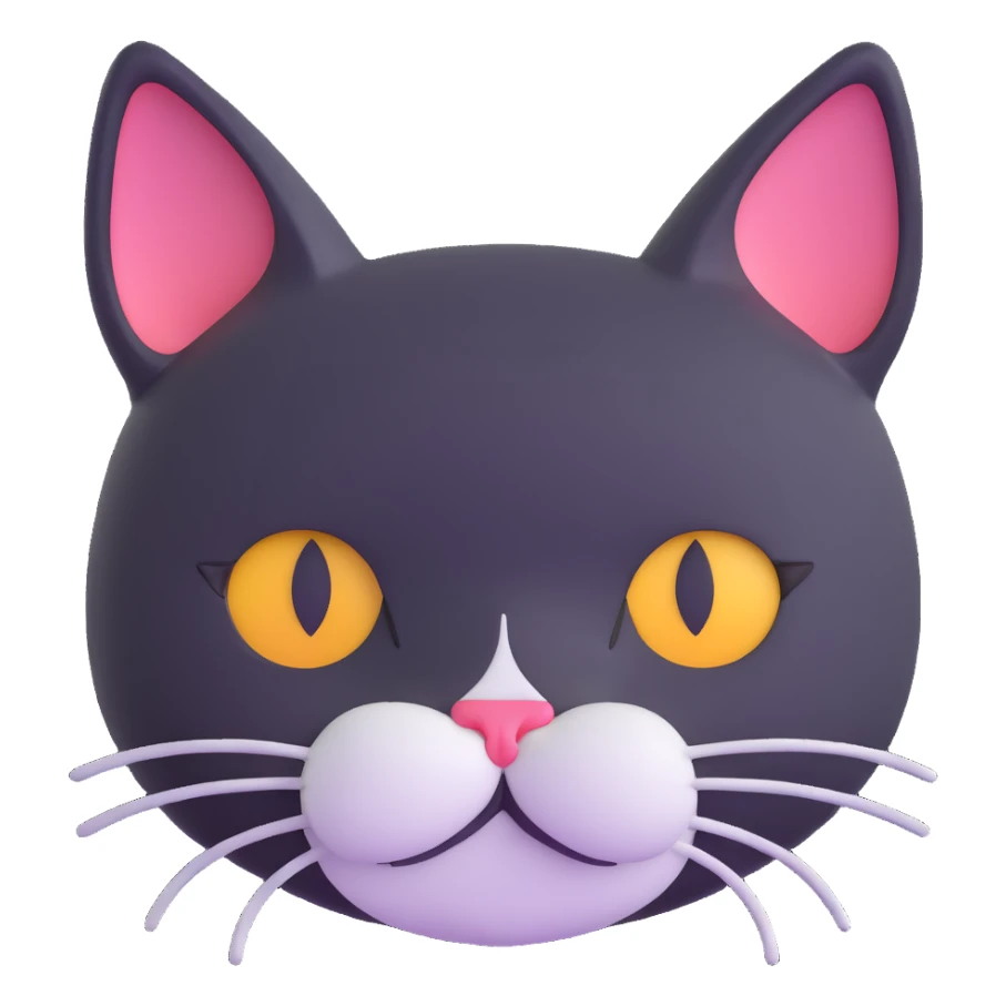 cute cat face sticker