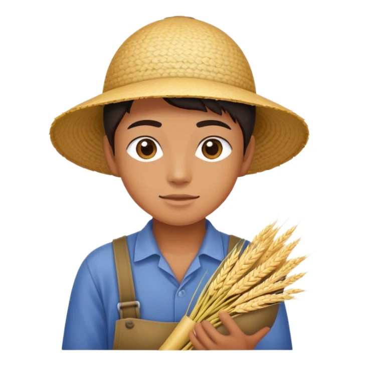Rice worker sticker