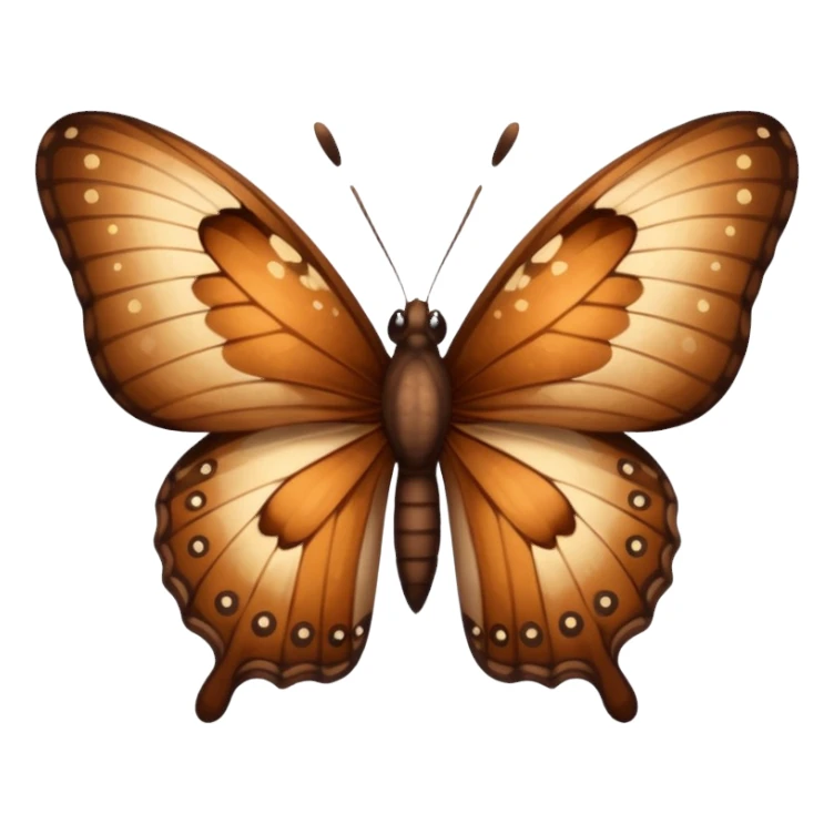 Brown butterfly  sticker