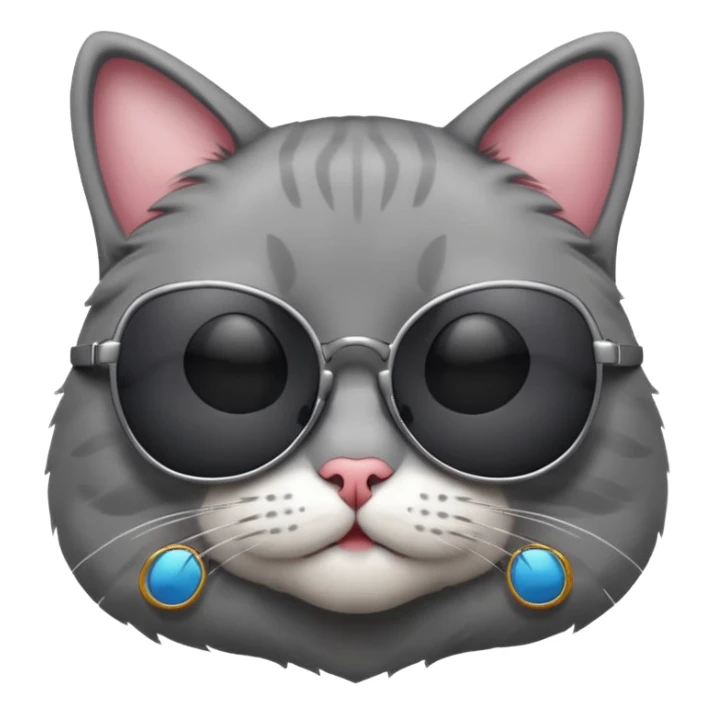 Cat wearing sunglasses sticker