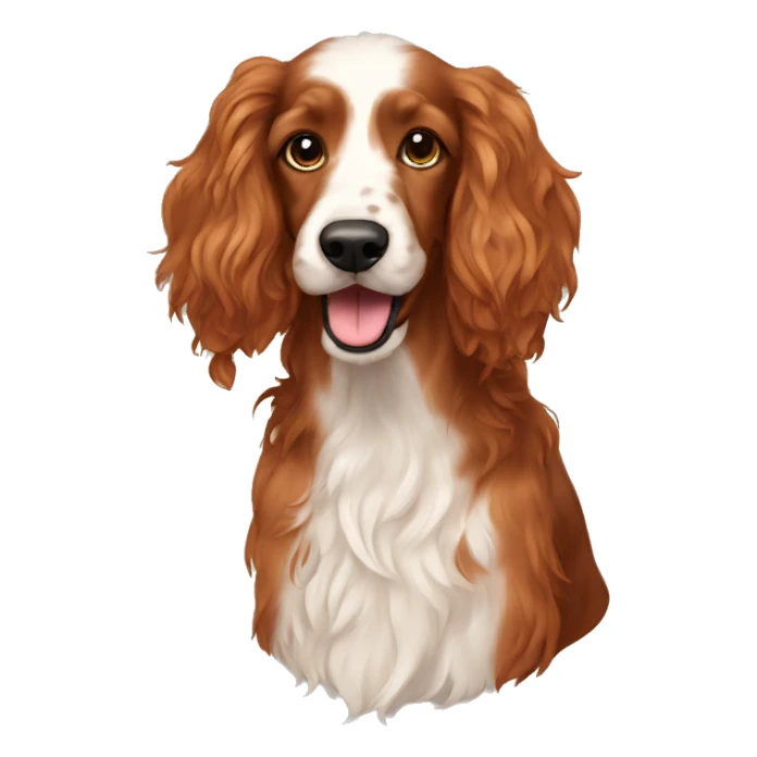 Milo the Mini Irish Setter + Poodle sticker