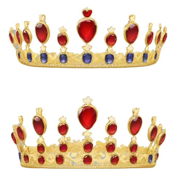 british queen tiara gold  sticker