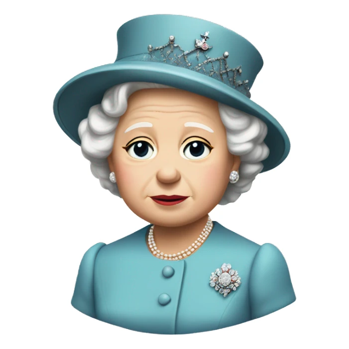 queen Elizabeth II young sad sticker