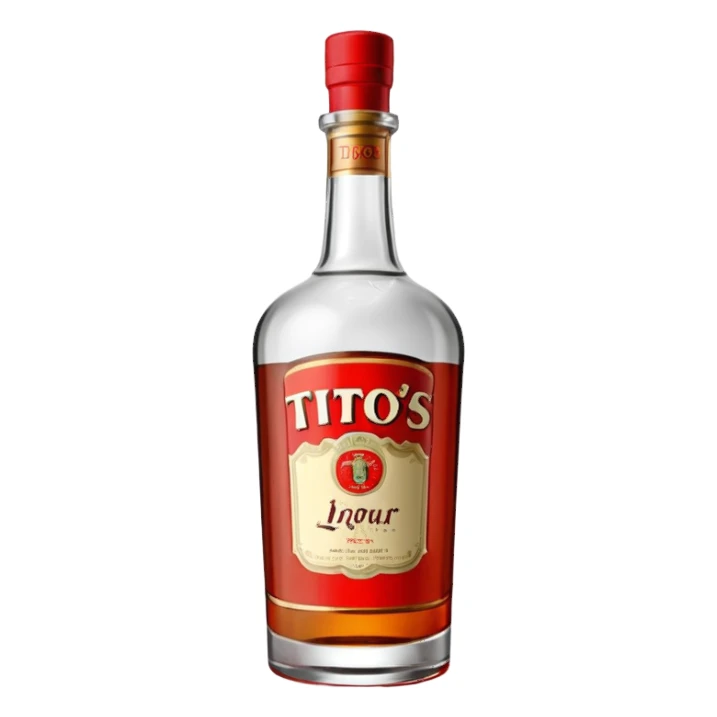 Tito’s liquor bottle sticker