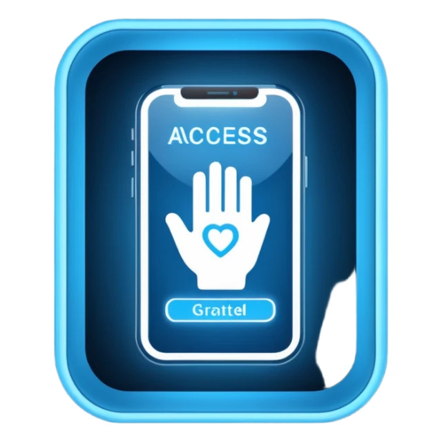 Access granted on a screen  sticker
