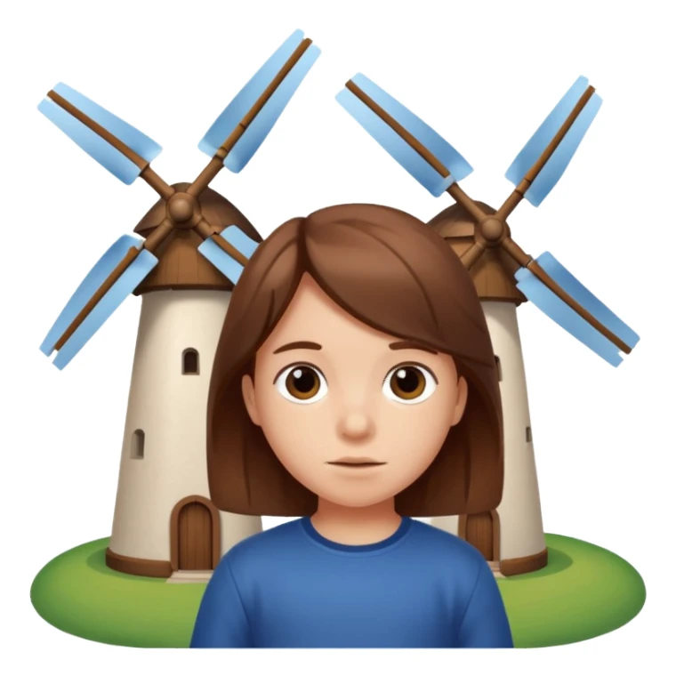 small Kid with Windmills sticker