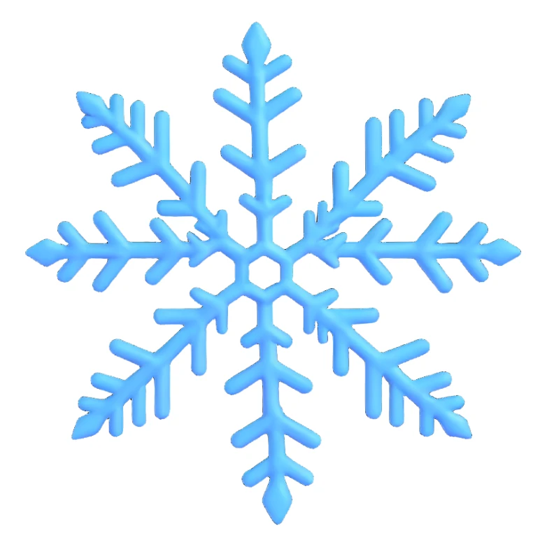 snowflake white sticker