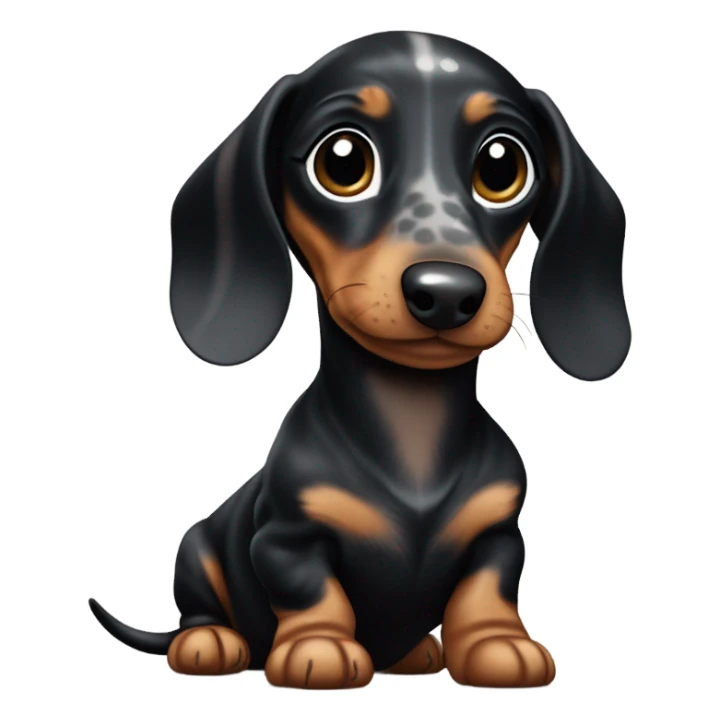 Black dapple dachshund puppy sticker