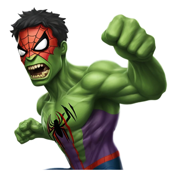 Zombie Spiderman fightto hulk  sticker